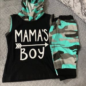 Toddler Baby Kids Boys Outfits Sleeveless Hoodie